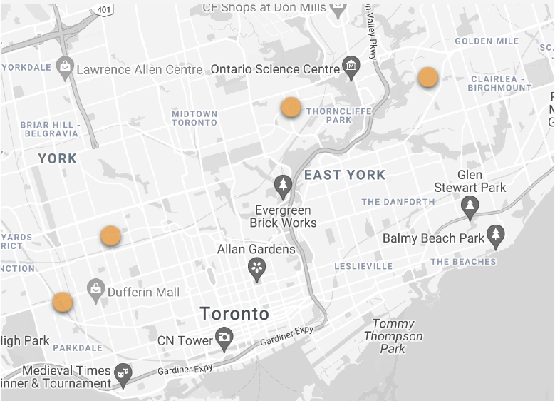 map of master mechanic locations in ontario